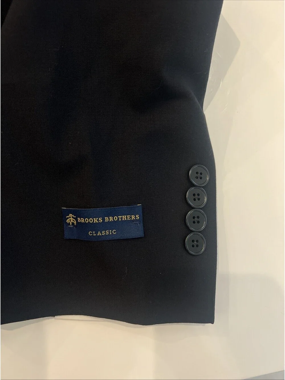 $498 NWT Brooks Brothers Explorer Classic Suit Jacket Black Mens 48R